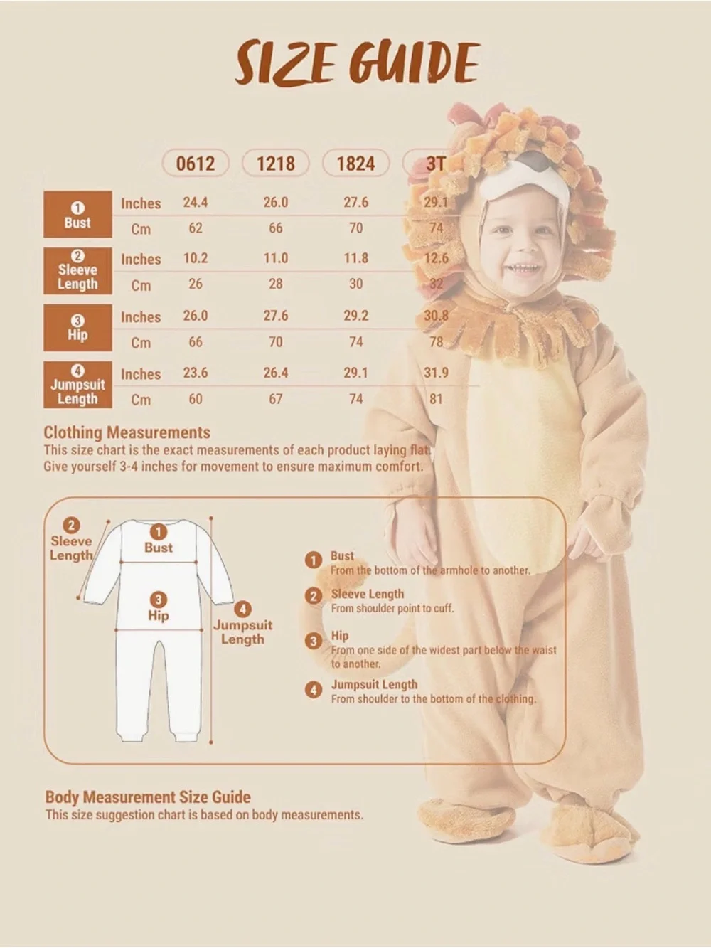 Spooktacular Creations Lion Costume in Brown for Kids 6-12 Months